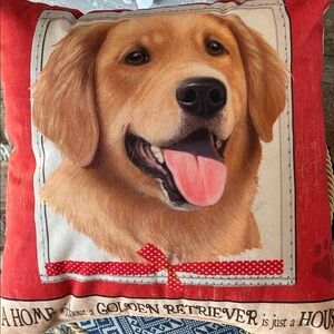 Golden Retriever Pillow 16” x 16”